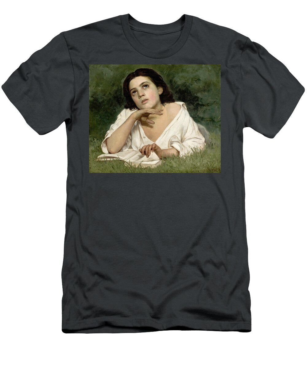 Young Woman with Book Jos Ferraz De Almeida Junior T-Shirt