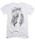 Zentangle Hand Drawn Decorative Feathers Irina Moskalev T-Shirt