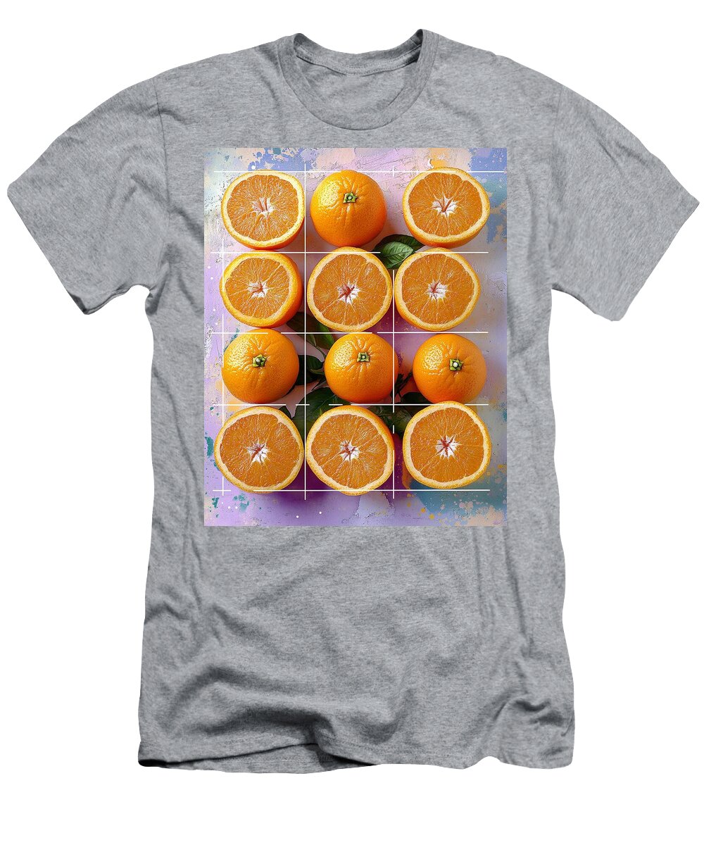 Zesty Pop Orange Delight Xenia Bordeaux T-Shirt