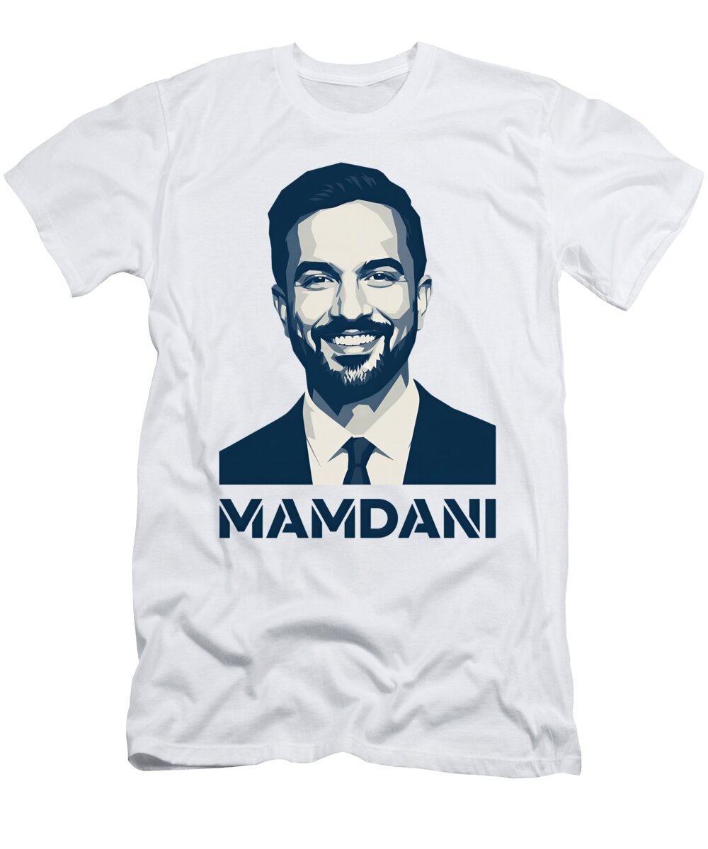 Zohran Mamdani Stylized Portrait Viral Guy T-Shirt